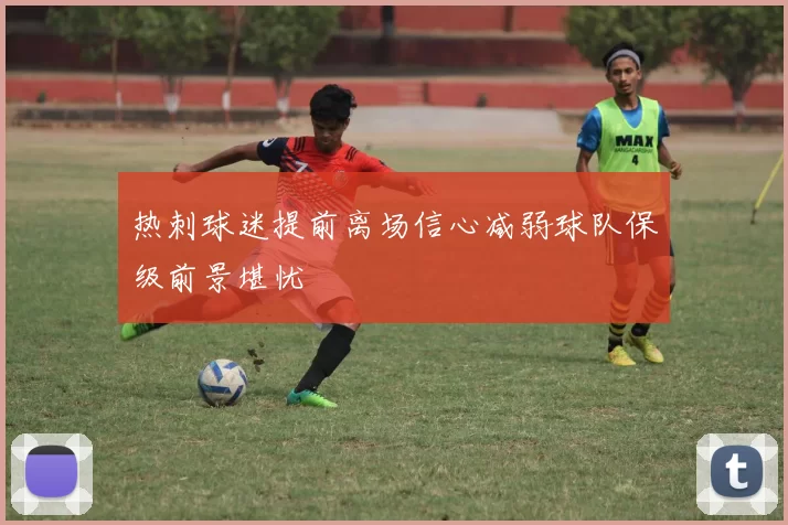 热刺球迷提前离场信心减弱球队保级前景堪忧